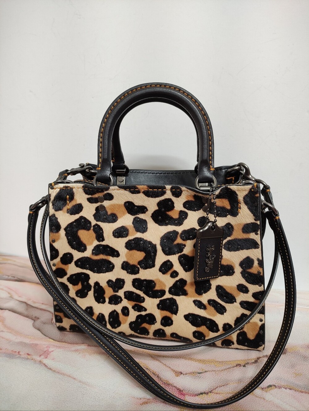 Coach 32872 Rogue Bag 25 With Embellished Leopard Print
